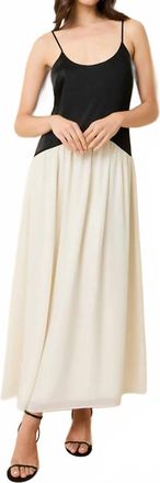 Solid & Striped Tallulla Low Scoop Back Dress In Noir / Brule