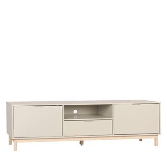 Klast Mueble tv efecto madera gris perla 180 cm x 53 cm