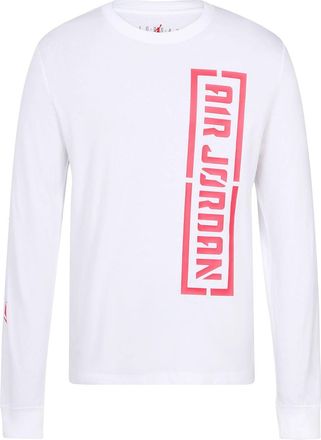 Nike Jordan Air Jordan Wings Round Neck Basketball Sports Long Sleeves T-Shirt Mens White AT9071-100