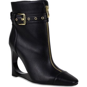 Ninety Union Archtectural Wedge Heel Bootie in Black at Nordstrom, Size 12