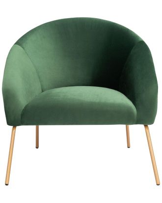 Safavieh Mandi Green Velvet Accent Chair