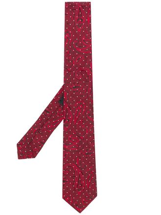 Etro paisley print tie - Red