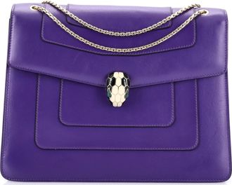 Bulgari Serpenti Forever Square Shoulder Bag Leather Large