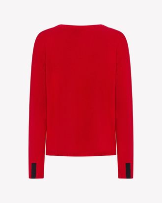 Serena Bute Merino Wool Relaxed Fit Jumper - Red