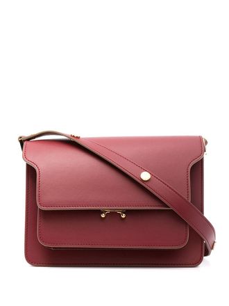 Marni medium Trunk shoulder bag - women - Cotton/Calf Leather - OS - Red