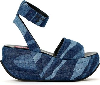 Pucci Pucciami denim platform sandals - women - Cotton/Elastane - 41 - Blue