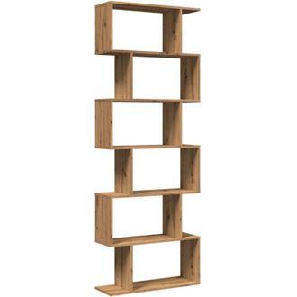 vidaXL Vidaxl - Librer&iacute;a Divisora 6 Niveles Madera Roble Artisan 70x24x193 Cm