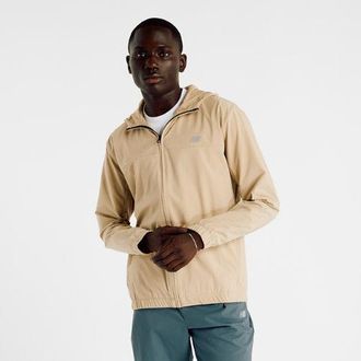 New Balance Mens Woven Full Zip Jacket in Grey Polywoven, size X-Large