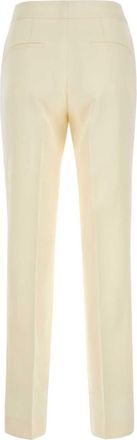 Jil Sander Womens Viscose-Silk Blend Trousers White