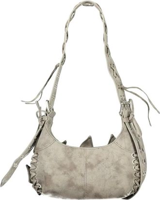 Desigual Borsa a spalla con farfalle impreziosite - - Bags - Donna - Grigio - ONE SIZE
