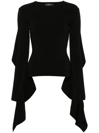 MUGLER Top asimmetrico - Nero