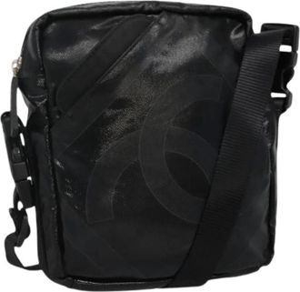 Chanel Pre-owned Cross Body Bags, female, Black, Size: ONE SIZE Pre-owned Canvas Cross Body Bag