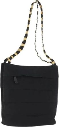 Ferragamo Pre-owned Shoulder Bags, female, Black, Size: ONE SIZE Pre-owned Nylon Shoulder Bag