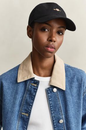 GANT Women Shield Cotton Twill Cap (ONE SIZE) BLACK