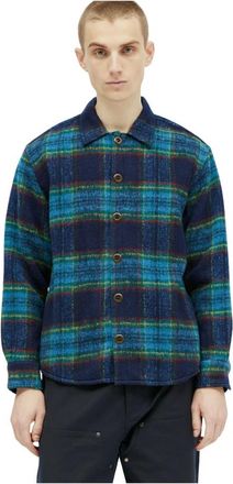 Brain Dead Brushed Rancher Flannel Shacket - Heren - Casual Overhemden - Veelkleurig - XL - Wol - Overhemden