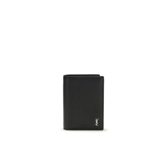 Saint Laurent Wallets & Cardholders, male, Black, Size: ONE SIZE Bos Taurus Wallet