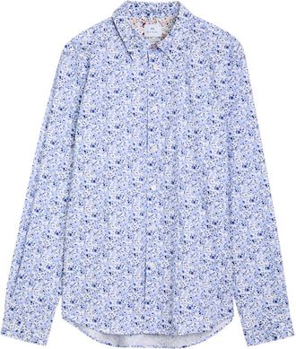 Paul Smith Patterned Tailored fit Stretch-cotton Shirt - White - XL
