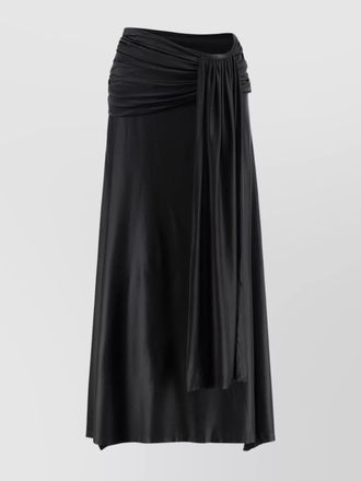 Paco Rabanne satin asymmetric skirt