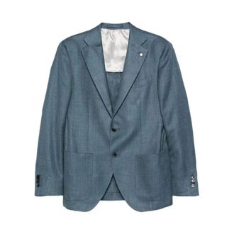 Luigi Bianchi Mantova Blazers, male, Blue, Size: 2XL Blazer