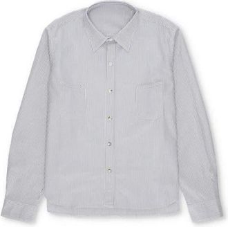 Fortela Liam Cotton Chest Pocket Shirt in Blue at Nordstrom, Size Xx-Large