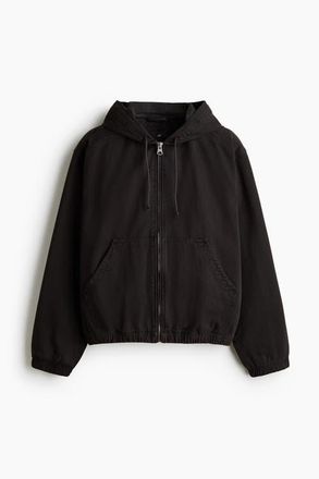H&M Hooded Workwear Jacket in Dark Gray at Nordstrom, Size Xxx-Large