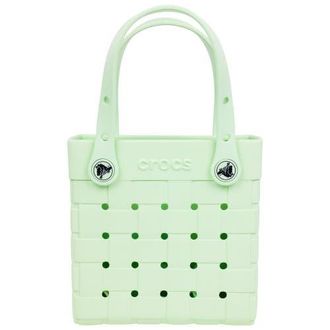 Crocs Small Woven Style Crocssbody Tote with Top Handles and removeable Crocssbody strap in Serene Green at Nordstrom