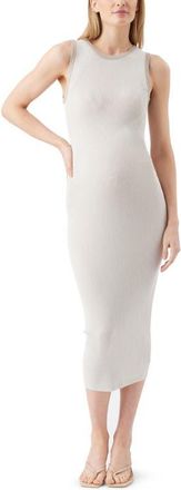 Ripe Noa Rib Knit Nursing Dress in Natural /Taupe at Nordstrom, Size X-Small Au
