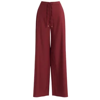 Max Mara Dames, Broeken, Rood, Maat: XS Wol