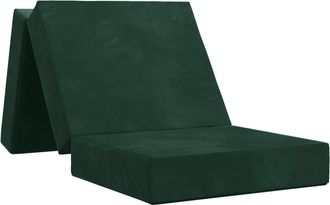 vidaXL Sof&aacute; Cama Plegable 75 X 63 X 45 Cm Verde Oscuro Vidaxl