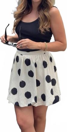 THML Clothing Molly Polka Dot Mini Skirt In Cream