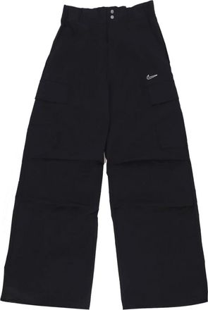 Nike Wijde Broek - Dames - Outdoor broeken - Zwart - L - Katoen - Fitness