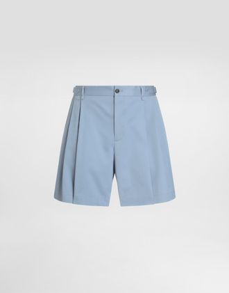 Dolce & Gabbana Cotton Trousers - Man Pants And Shorts Light Blue Cotton 44