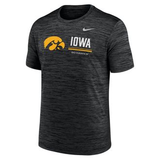 Nike Iowa Sideline Velocity Nike Mens Dri-FIT College T-Shirt in Black | 02ER00AIA-7QM