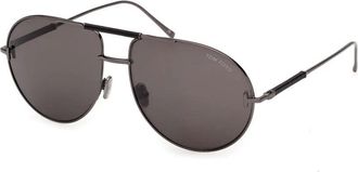 Tom Ford Lou-02 Smoke Pilot Unisex Sunglasses FT1308 08A 62