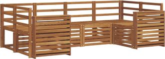 vidaXL Conjunto De Sof&aacute;s De Exterior 6 Uds. Natural Vidaxl