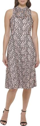 Kensie 2-Tone Lace Midi Dress