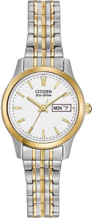 Cotton Citizen Womens Eco-Drive Watch In Two-Tone White Dial