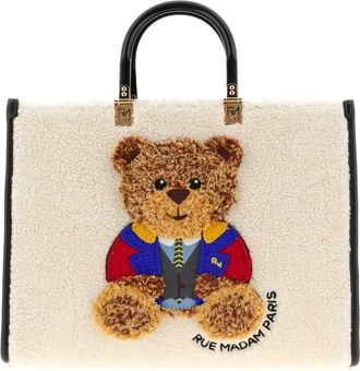 Rue Madam Marvin Tote Winter Eco-Bont Tas - Dames - Shoppers - Geel - ONE Size - Katoen - Tassen