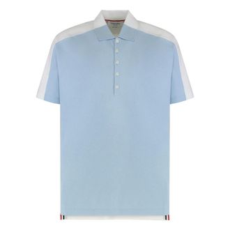 Thom Browne Polo Shirts, male, Multicolor, Size: 2XL Pique Cotton Polo