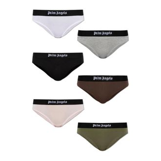 Palm Angels Ondergoed, Dames, Veelkleurig, XL, Katoen, Zes-pack katoenen slips