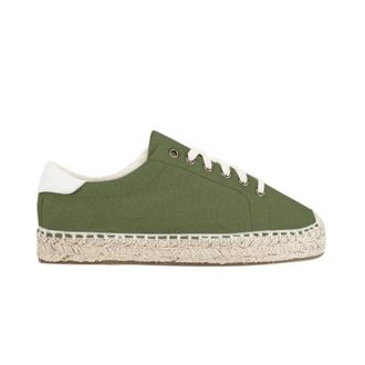Soludos Canvas Izzy Green Espadrilles Size 38