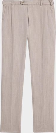 Brioni Men & apos;s Journey Flat-Front Trousers