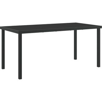 vidaXL Mesa De Jard&iacute;n Negro 160 X 80 X 73 Cm Madera Maciza De Teca Vidaxl