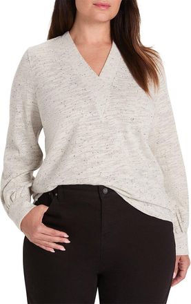 Nic+Zoe Nic+Zoe Plus Downtown Sparkle Nep Knit Top