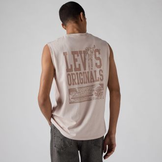 Levi's Graphic Muscle Tank - Mens - XL - Beige / Pumice Stone