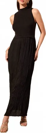 Tribal Femme Sleeveless Maxi Dress In Black