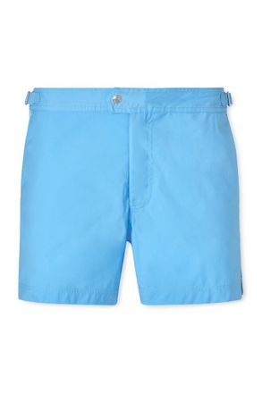Tom Ford Straight-Leg Mid-Length Piped Swim Shorts