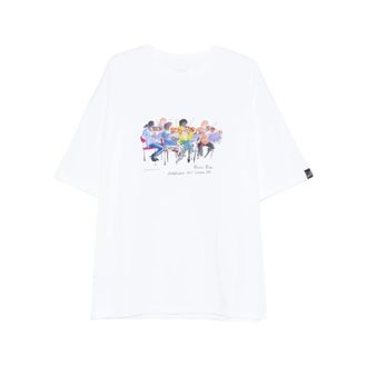 Martine Rose T-Shirts, male, White, Size: XL Graphic Print Crew Neck T-Shirt