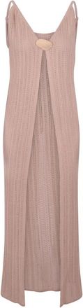 Baobab Long Slit Top - Dames - Kleedjes - Beige - M - Kleedjes