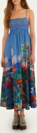 Farm Rio Dream Landscape Sundress in Blue Multicolor at Nordstrom, Size Xx-Small